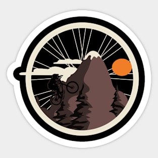 Cycling Bicycle Bike Nature Tour Mountainbike Gift Sticker